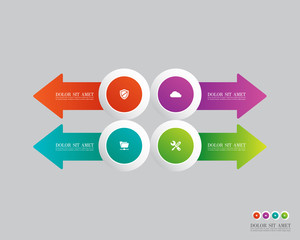 Arrow infographic Vector.