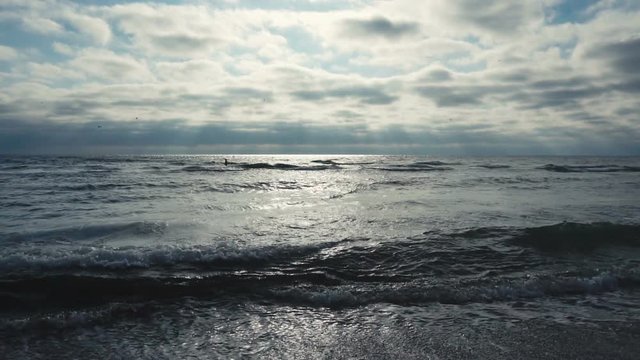 Sun reflection on sea surface