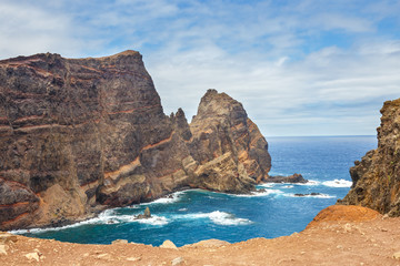 cliffs at Ponta de Sao Lourenco, Madeira, Portugal