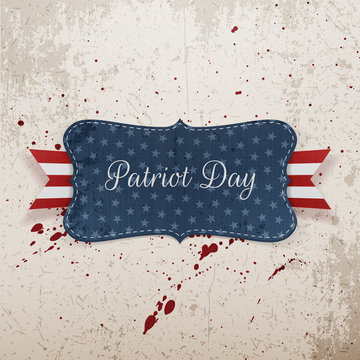 Patriot Day Festive Banner on grunge Background
