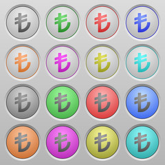 Turkish Lira sign plastic sunk buttons