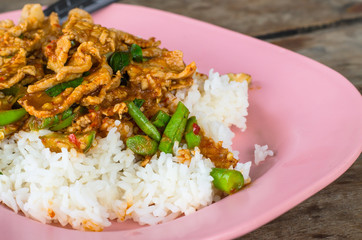 Fried pork curry,Thai food,yummy