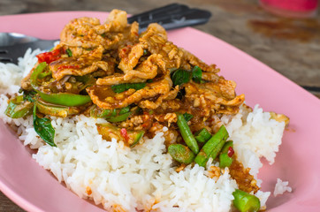 Fried pork curry,Thai food,yummy