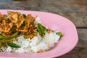 Fried pork curry,Thai food,yummy