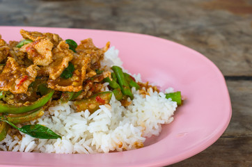 Fried pork curry,Thai food,yummy