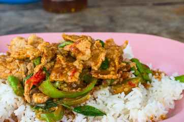 Fried pork curry,Thai food,yummy