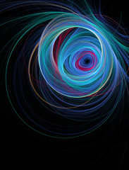 Abstract fractal background colorful circles