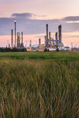 Oil refinery in the morning
