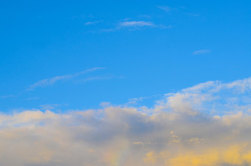 Obraz premium Nature cloudscape with blue sky and white cloud 