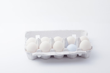 卵とゴルフボール