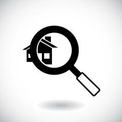 House hunting, Search house icon.