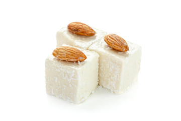 Turkish sweets on a white background