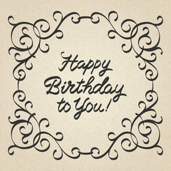 lettering happy Birthday