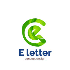 Vector letter concept logo template, abstract business icon