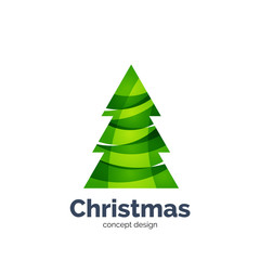 Vector abstract geometric Christmas tree icon