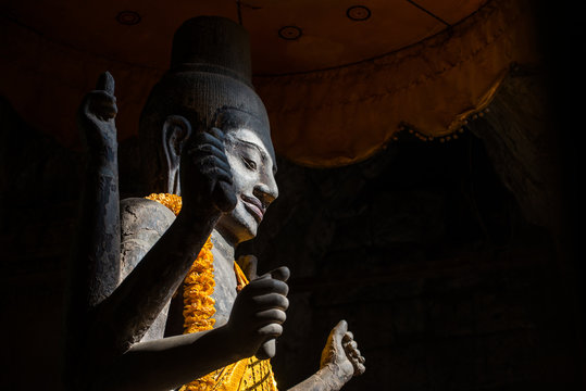 The Vishnu god statue in Angkor wat, Siem Reap, Cambodia.