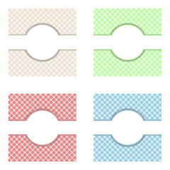 Tischdeckenmuster in 4 Farben mit Textfreiraum