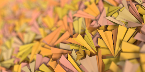 Fototapeta premium Infinite paper planes three dimensional rendering