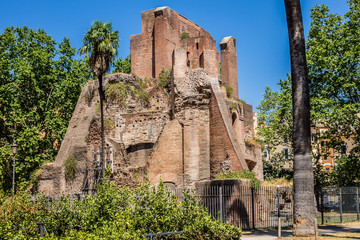 Nymphaeum of Alexander Severus at Piazza Vittorio. Rome. Italy.