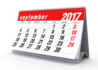 September 2017 Calendar