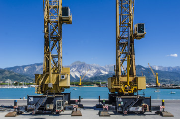 Big Crane in a naval construction site