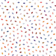 Vector Seamless Multicolor Gradient Rhombus Jumble Pattern