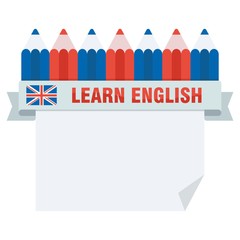 learn english card pencil