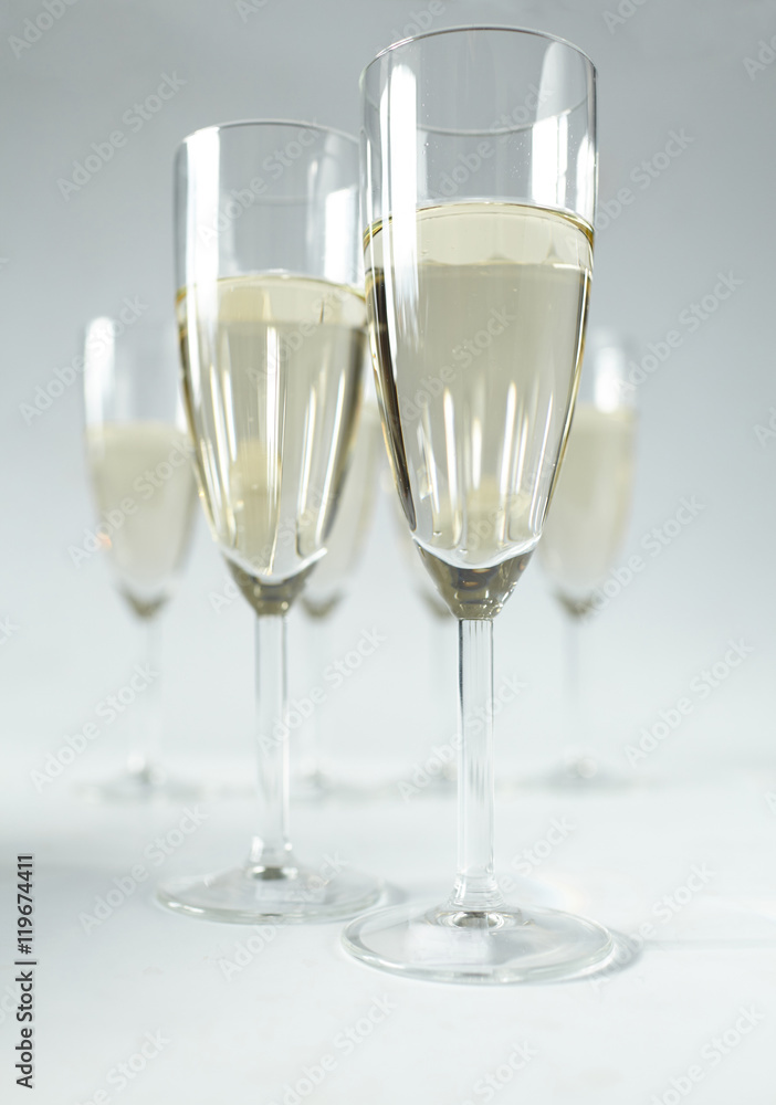 Poster champagne glasses