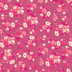 Original floral textile (rose pattern)