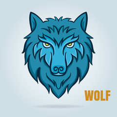 vector graphic of wolf,design for logo badge,decal,etc
