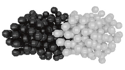 black and grey cubes