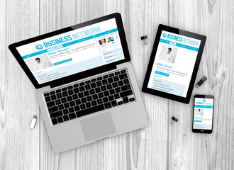 Business Network responsive web © MclittleStock