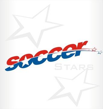 Soccer logo vector, soccer word.