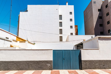 white painted mediterranean style buildings