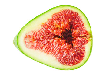 Fresh fig fruit isolated on white background.
