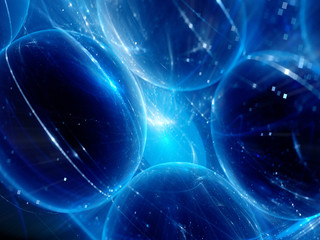 Naklejka premium Blue glowing microlenses fractal