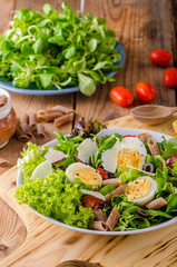 Fresh pasta egg salad