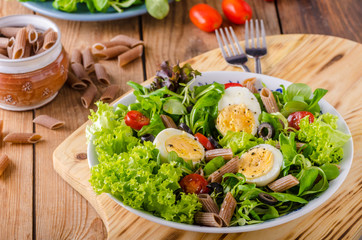 Fresh pasta egg salad