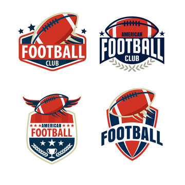 American football logo template collection,vector illustration