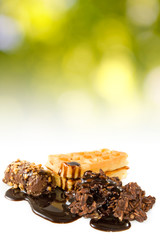 image of chocolate candy closeup