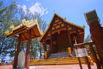 Thailand beautiful buddhist Temple near Phuket Island