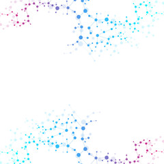 Structure molecule and communication Dna, atom, neurons. Science concept for your design. Connected lines with dots. Medical, technology, chemistry, science background. Vector illustration.