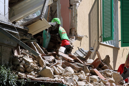 24/8/2016 - Amatrice - Rieti - Italy - The earthquake that destroyed the historic city of Amatrice