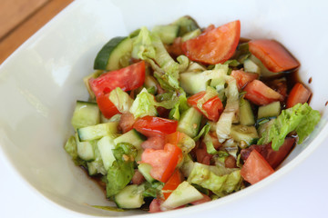 Plate with salad