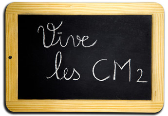 Ardoise "Vive les CM2"