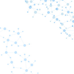 Structure molecule and communication Dna, atom, neurons. Science concept for your design. Connected lines with dots. Medical, technology, chemistry, science background. Vector illustration.