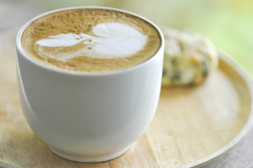 hot cappuccino coffee