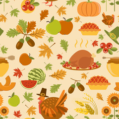 Thanksgiving day seamless pattern