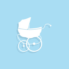 Fototapeta na wymiar baby carriage icon