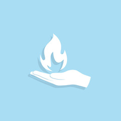 fire in hand  icon